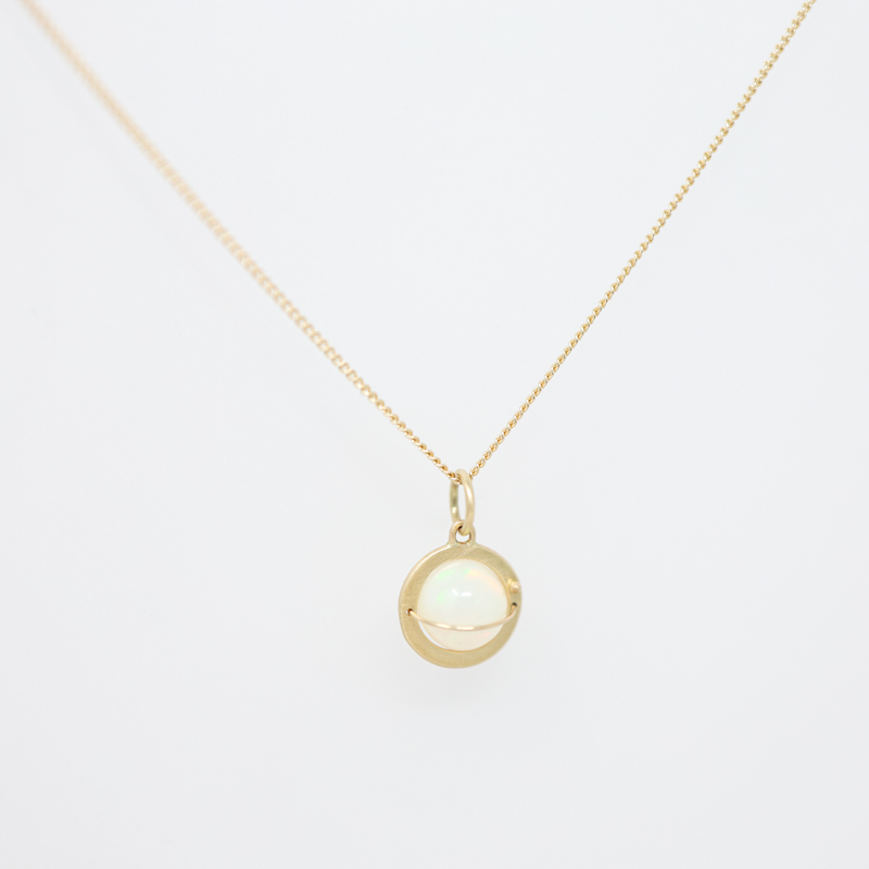 hilary finck opal orb pendant necklace