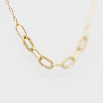 Sarah McGuire baby bowline segment necklace 18k yellow gold
