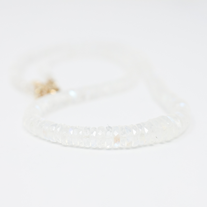 moonstone gem candy necklace strand by brittany myra jewelry