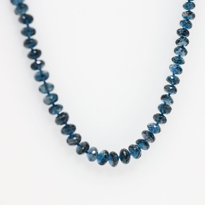 London blue topaz gem strand candy necklace by Brittany Myra