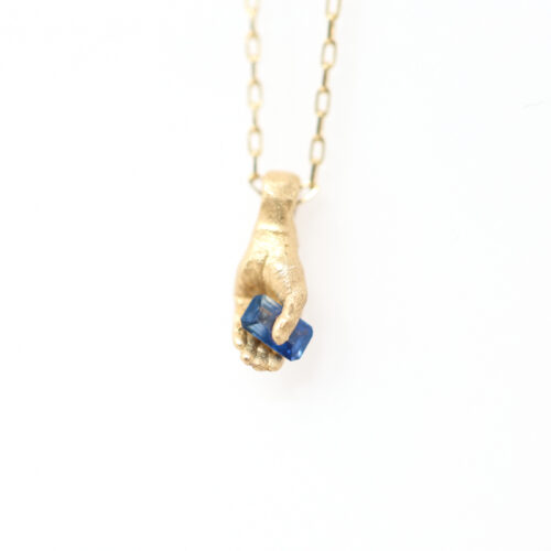 fraser hamilton blue sapphire hand pendant necklace, fraser hamilton jewellery
