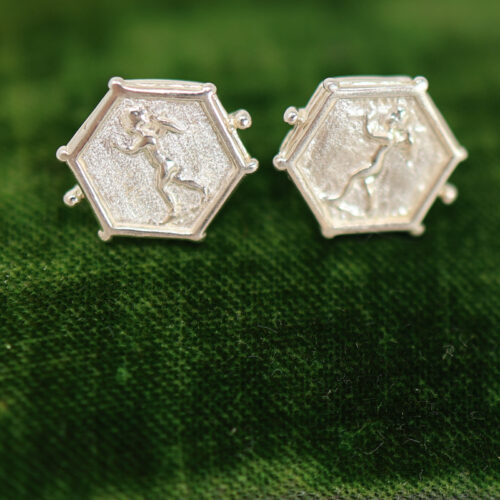 vintage seidengang silver cherub earrings